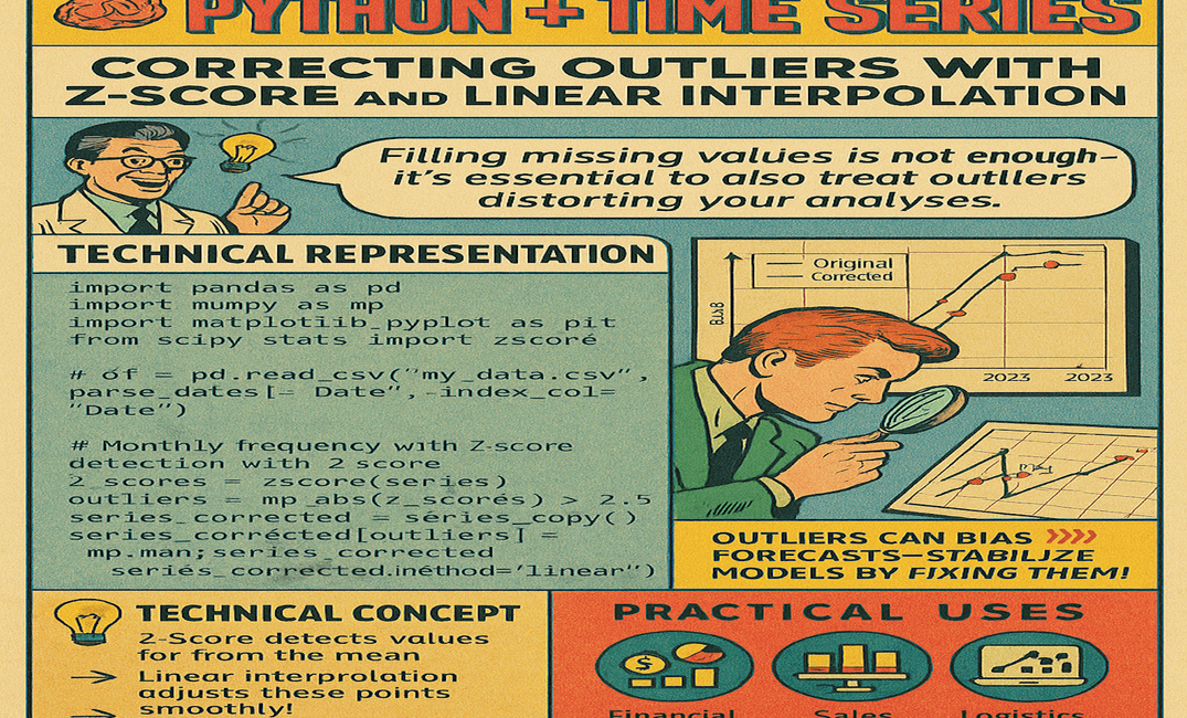 PYTHON + TIME SERIES – Correcting Outliers with Z-Score and Linear Interpolation